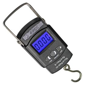5 Core Fish Scale 110 LBS 50 KG Luggage Handheld Portable Electronic Balance Digital Fishing Postal Hanging Hook Scale with 2 AAA Batteries Built (SKU: LS-006)