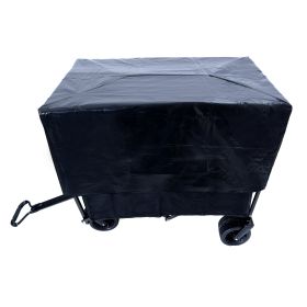 Collapsible Foldable Wagon Cart with strapping system Beach Wagon Utility Cart Utility Wagon Grocery Cart for for Camping Shopping Sports Gardein (Color: as Pic)